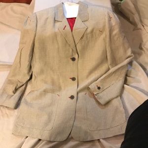 Blazer, Collection, Grey & cream linen stripe, 8